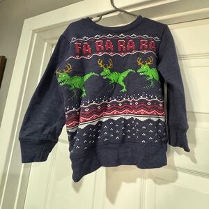 Christmas dinosaur boys sweatshirt